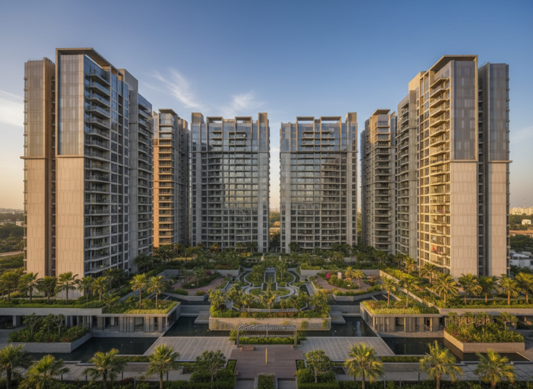 New residential and commercial buildings